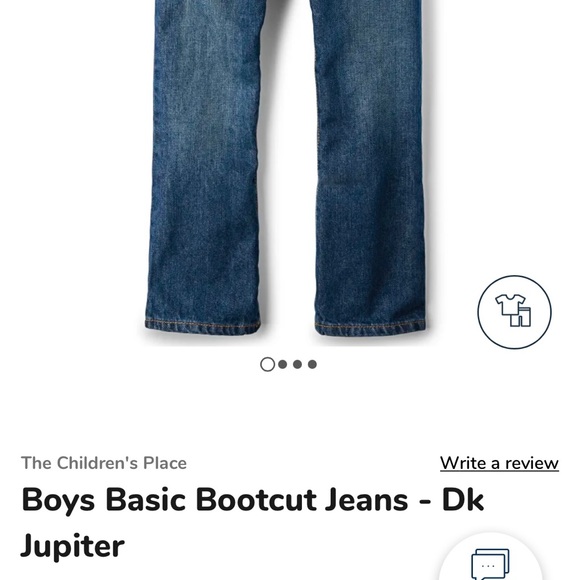 Childrens Place Bootcut Medium Wash Dark Jupiter Jeans NWT 12 Adjustable Waist - Picture 10 of 10